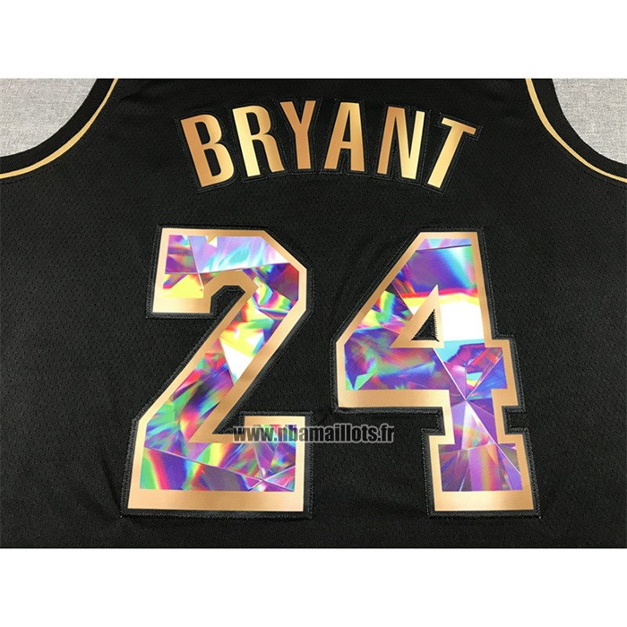 Maillot Golden Edition Los Angeles Lakers Kobe Bryant NO 24 2021-22 Noir